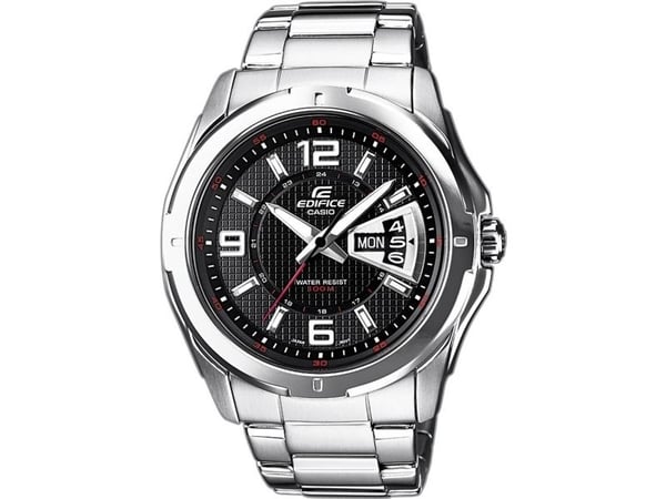Casio Edifice classic EF-129D-1AVEF - Armbåndsur - kvarts - analog - stainless steel - rustfritt stål - fluorescerende