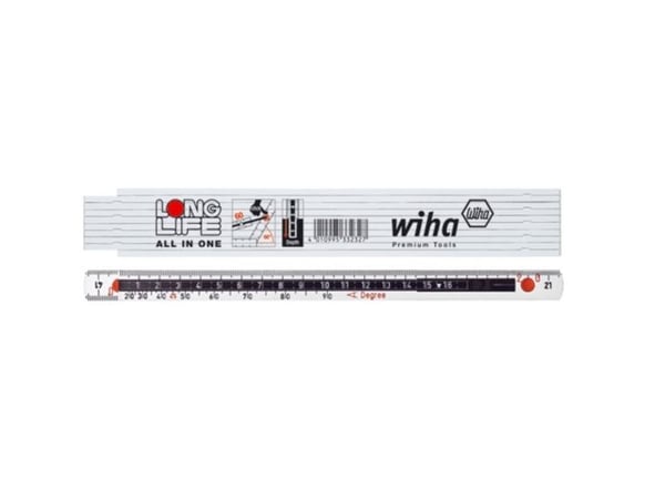 Wiha 410 2007, Glassfiber, Polyamid, Hvit, cm, mm, 2 m, 15 mm, 139 g