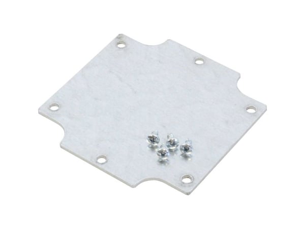 Hammond Electronics 1555EFPL monteringsplate stål sølv (L x B x H) 80 x 80 x 1,6 mm 1 stk