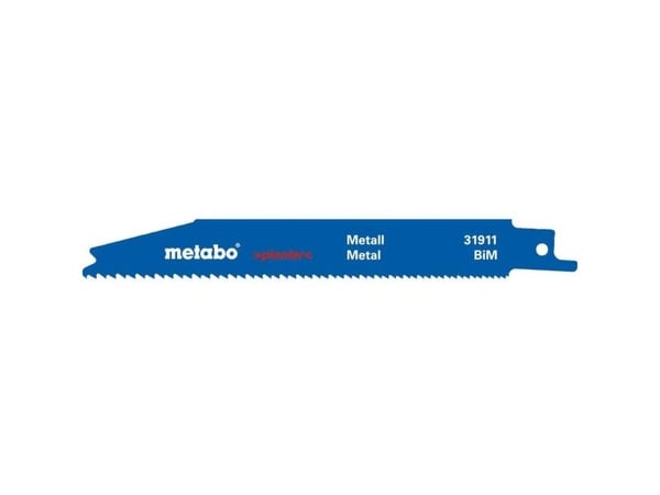 Metabo 631911000, Sabelsagblad, Metall, Blå, Hvit, 0,9 mm, 15 cm, 2 stykker