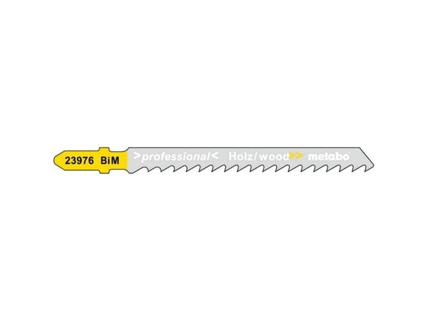 Metabo 623976000, Stikksagblad, Løvtre, Mykt tre, Bimetall, Grå, Gult, 7,4 cm, 4 mm