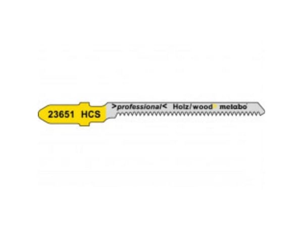 Metabo 623651000, Stikksagblad, Plast, Kryssfiner, Mykt tre, High Carbon Steel (HCS), Grå, Gult, 5,7 cm, 1,25 mm