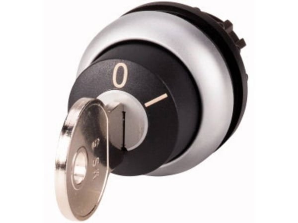 Eaton M22-WRS-MS5, Avaimella varustettu kytkin, Muovi, Musta, Hopea, IP66, 29,7 mm, 39,6 mm