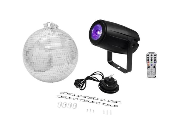 Eurolite LED-diskopallosetti moottorilla, LED-valaistuksella 30 cm (20000562)