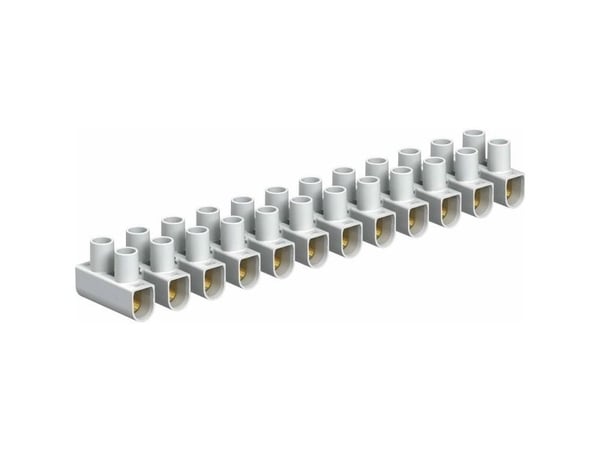 OBO Bettermann 2056372 förgrenings-/skarvmuff flexibel: stift 10-10 mm², poltal 12, 1 st, vit