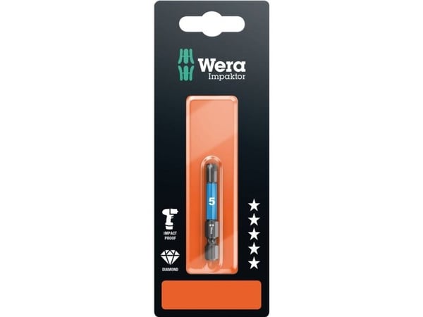 Wera 840/4 IMP DC SB SiS Sekskantbits 4 mm Verktøystål Legering, Diamantbelagt F 6,3 1 stk.