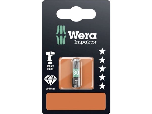 Wera 867/1 IMP DC SB SiS 05073926001 Torx bit T 30 Verktøystål Legering, Diamantbelagt D 6,3 1 stk.