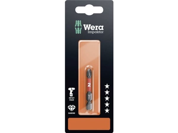 Wera 851/4 IMP DC SB SiS 05073956001 Ristikkäisleikkuri PH 2 Työkaluteräs Seos, timanttipäällystetty F 6,3 1 kpl 1 kpl