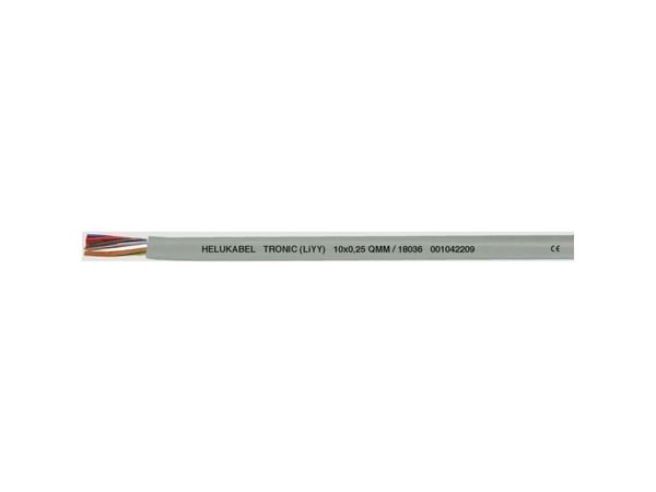 HELUKABEL TRONIC, Pienjännitekaapeli, Harmaa, Polyvinyylikloridi (PVC), Kupari, 3x0.34 mm², -5 - 80 °C