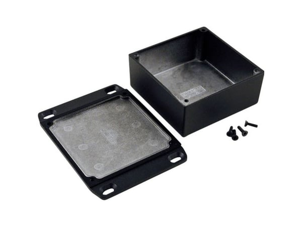 Hammond Electronics 1590WYFLBK universal-kabinett 92 x 92 x 42 aluminium sort 1 stk