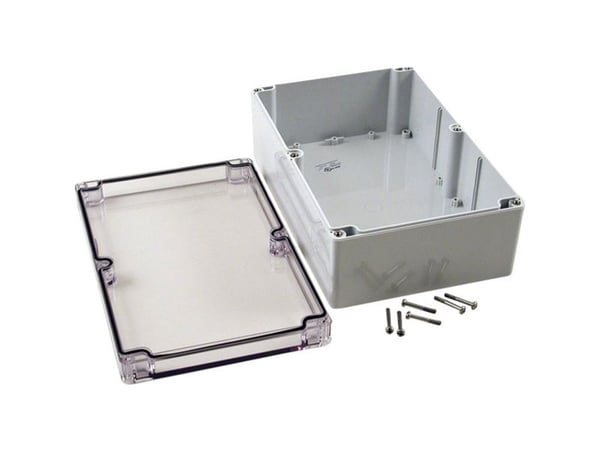 Hammond Electronics 1554VA2GYCL Universalskap 240 x 160 x 90 Polykarbonat grå, klar 1 stk