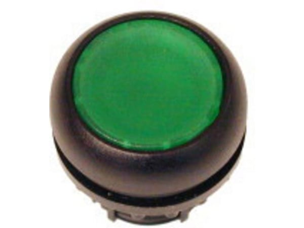 Eaton M22S-D-G, Nappi, Musta, Vihreä, Muovi, IP66, IP67, IP69, 29,7 mm, 29 mm