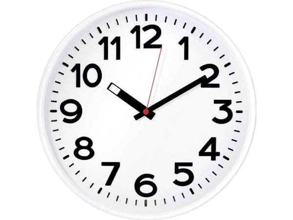 EUROTIME 82321 kvartsi-seinäkello valkoinen