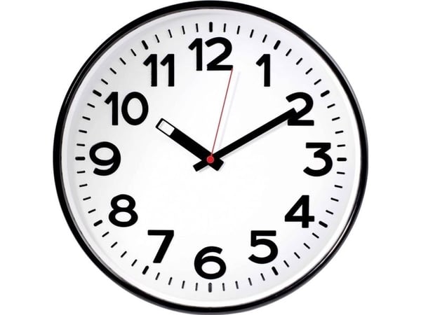 EUROTIME 82320 kvarts veggur 30 cm x 50 mm sort