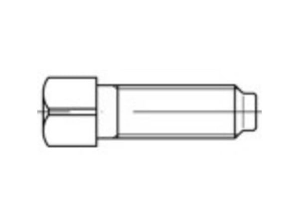 TOOLCRAFT firkantsskruer M10 30 mm firkant DIN 479 stål - 50 stk