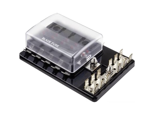 TRU COMPONENTS TC-9070604 sikringsholder med statusindikator, passer standard blad-/flat-sikring 30 A 32 V/DC, 1 stk