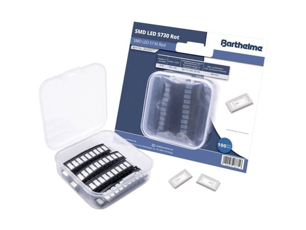 Barthelme SMD LED-sats 5730 Röd 500 mcd 120° 55 mA 2 V Bulk