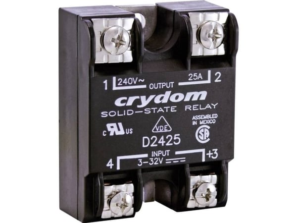Crydom halvlederrelé D2425-10 25 A koblingsspenning (maks.) 280 V/AC
