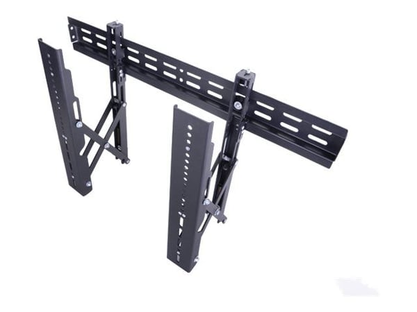 Multibrackets M Public Video Wall Mount Push - Monteringssett (uttrekksveggmontering) - for flatpanel - metall - svart og skifer - skjermstørrelse:...
