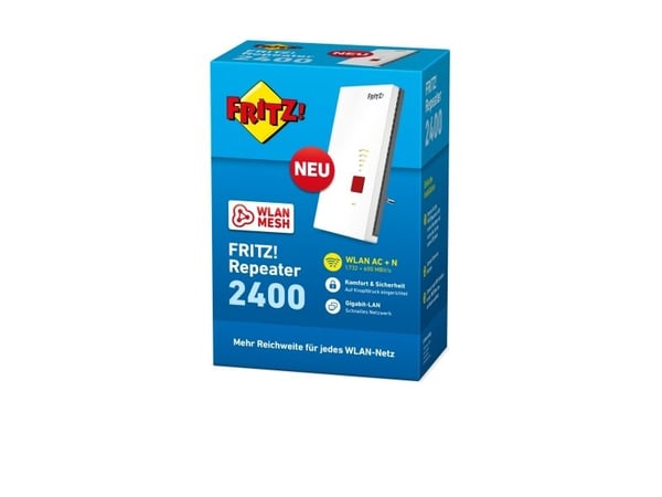 FRITZ! Repeater 2400 - Rekkeviddeutvider for Wi-Fi - Wi-Fi 5 - 2.4 GHz, 5 GHz