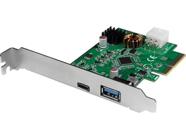 PCI EXPRESS-KORT USB 3.2 GEN2X1 1X USB-C PD 3.0 & 1X USB 3.0