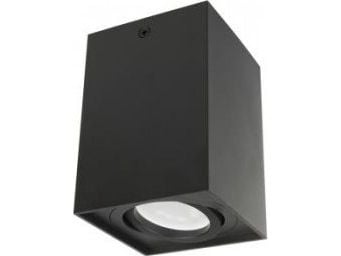 Maclean rør-/overflatearmatur, spot, halogen, kvadratisk, aluminium, GU10, hvit 80x80x115 mm, MCE426 W