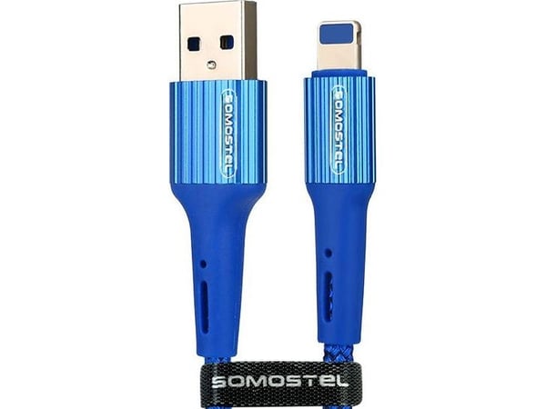 Somostel USB-A - Lightning kaapeli 1 m sininen (025928) Somostel USB-A - Lightning kaapeli 1 m sininen (025928)