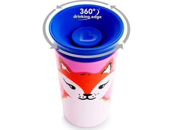 Munchkin Miracle 360 Wildlove d röd pip kopp, 6 mån+, 266 ml 05177702