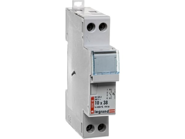 Legrand säkringsfrånskiljare cylindrisk 1P+N 10x38mm RB318 005818