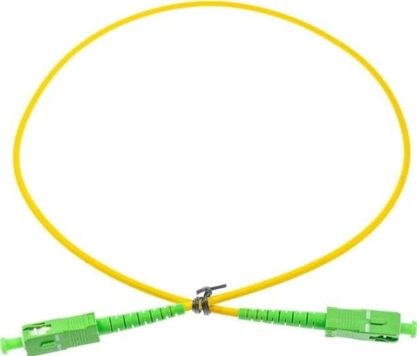 Extralink - Koblingskabel - SC/APC-enkeltmodus (hann) til SC/APC-enkeltmodus (hann) - 10 m - 3 mm - fiberoptisk - simpleks