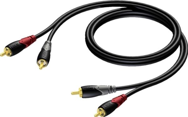 Procab Classic Series CLA800 - Lydkabel - RCA x 2 hann til RCA x 2 hann - 50 cm