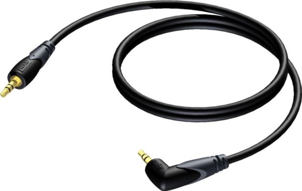 Procab Classic Series CLA718 - Lydkabel - mini-phone stereo 3.5 mm hann til mini-phone stereo 3.5 mm hann - 1.5 m - vinkelkontakt