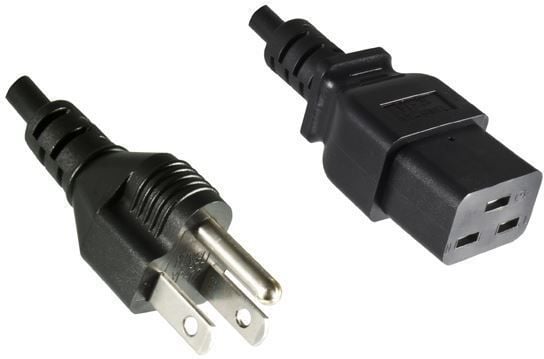 Microconnect PE110518, 1,8 m, Virtapistoke tyyppi B, C19 liitin, SJT, 125 V, 2.5 A