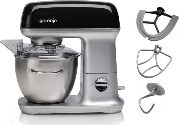 Gorenje MMC1000RLBK kjøkkenmaskin 1000 W 4,5 L 7 hastigheter, svart metallisk