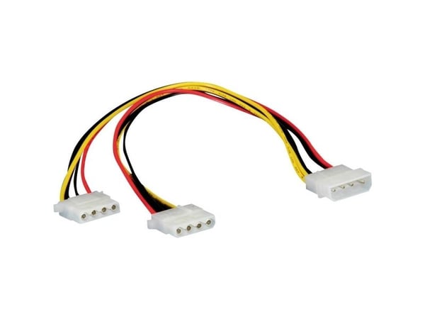 ROLINE 11.03.1005, Molex (4-pin), 2 x Molex (4-pin), 0,3 m, Hankjønn, Hunkjønn, Sort, Rød, Hvit, Gult