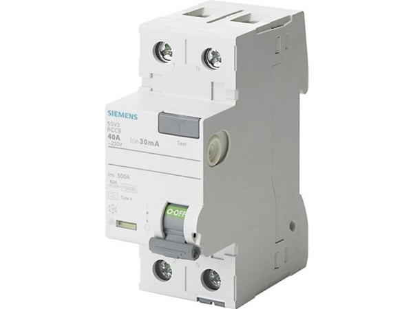Siemens 5SV3312-6, Vikavirtasuoja, Tyyppi A, IP20, 230 V