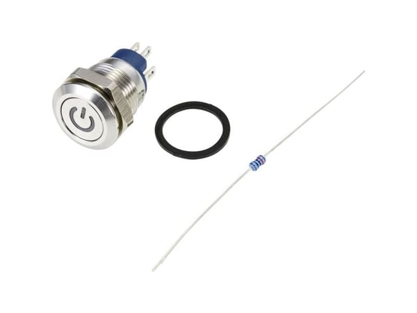 Conrad TC-9219008 Trykknapp 48 V/AC 2 A 1 x Av/på IP67-trykknapp 1 stk, Rustfritt stål, Rustfritt stål, 48 V, 2 A