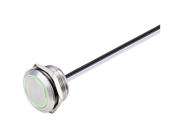 TRU COMPONENTS TC-9219112 Painike 24 V/DC 50 mA 1 x Off/(On) Painike Vihreä IP40 1 kpl 1 kpl