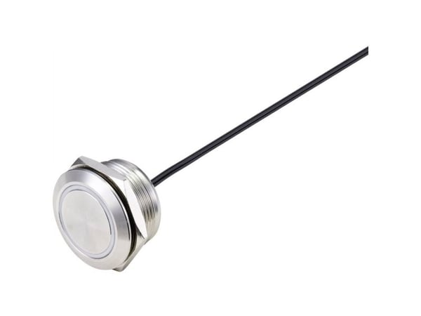 Conrad Trykknapp 24 V/DC 50 mA 1 x På/Av IP65 trykknapp 1 stk, Rustfritt stål, Rustfritt stål, DC, 24 V, 0,05 A