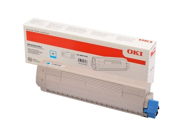 OKI - Cyan - original - tonerpatron - for C823dn, 823n