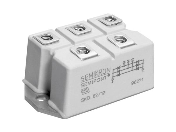 Semikron SKD62/16 Siltatasasuuntaaja G36 1600 V 86 A Kolmivaiheinen