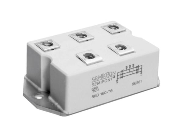Semikron SKD160/16 Siltatasasuuntaaja G37 1600 V 205 A Kolmivaiheinen