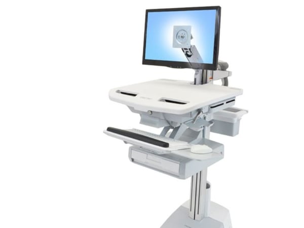 Ergotron StyleView - Vogn - åpen arkitektur - for LCD-skjerm / PC-utstyr - låsbar - medisinsk - aluminium, forsinket stål, kvalitetsplast - skjerms...