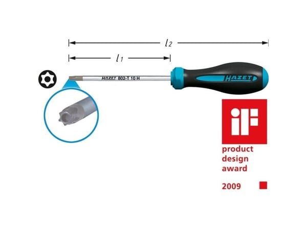 Hazet verktøy Torx-skrujern TR 45 bladlengde 130 mm (1 stk)