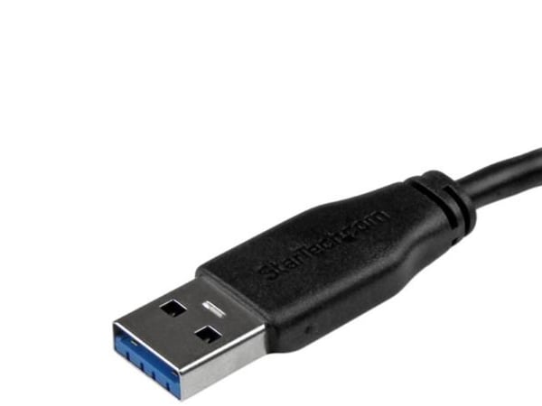 StarTech 15cm 6in Short Slim USB 3.0 A to Micro B Cable M/M - Mobile Charge Sync USB 3.0 Micro B Cable for Smartphones and Tablets (USB3AUB15CMS) -...