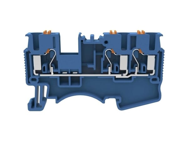 Degson DS2.5-TW-01P-12-00A(H) Gennemgangsklemme Push-In-klemme Blå 1 stk
