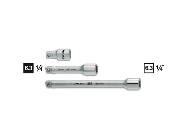 HAZET 867-1, Stikkontakt, 1/4", Metrisk, 1 hoder, 6.3 mm, 2,5 cm