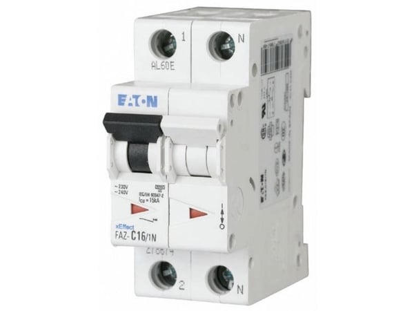 Eaton överströmsskydd FAZ-C6/1N 1+N C 6A 15kA 278668