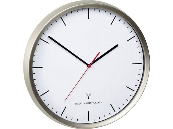 TFA-Dostmann 60.3521.02, Vegg, Rund, Sølv, Hvit, Rustfritt stål, Glass, Barn og voksne