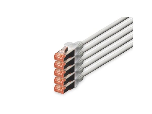 DIGITUS Professional - Koblingskabel - RJ-45 (hann) til RJ-45 (hann) - 7 m - SFTP, PiMF - CAT 6e - IEEE 802.3 - halogenfri, formstøpt, uten hindrin...